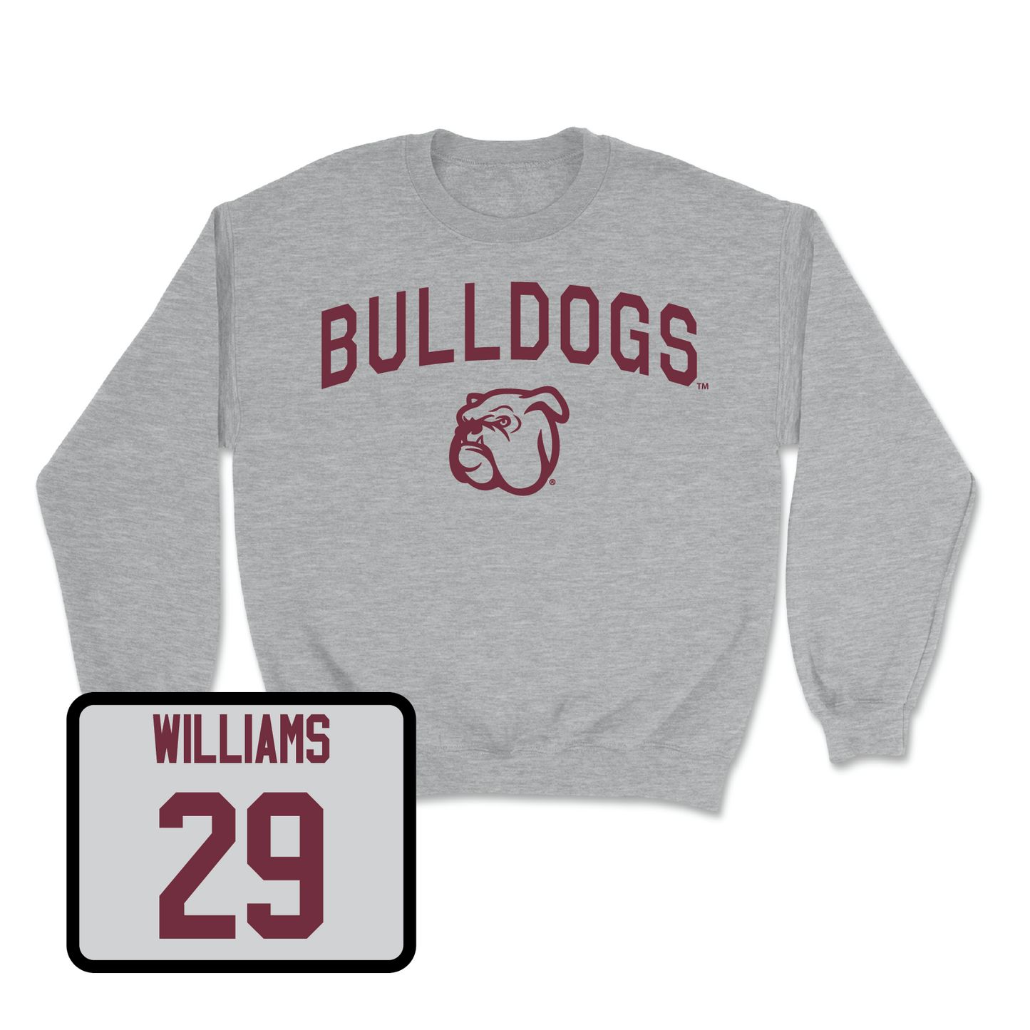 Sport Grey Baseball Bulldogs Crew Small / Nate Williams | #29