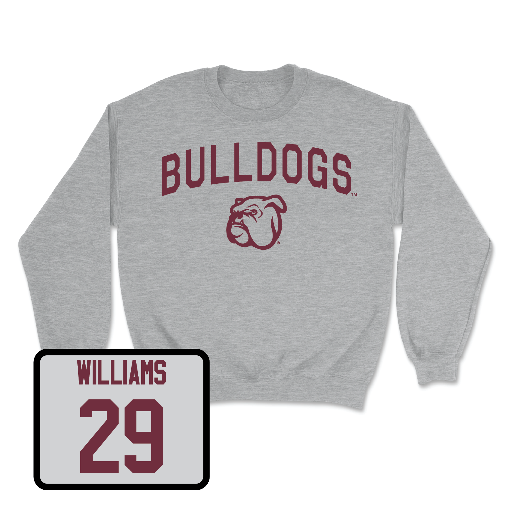 Sport Grey Baseball Bulldogs Crew X-Large / Nate Williams | #29
