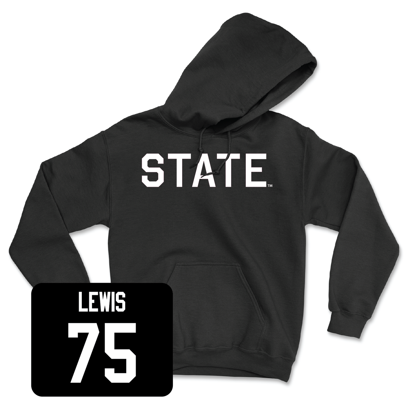 Black Football State Hoodie X-Large / Percy Lewis | #75