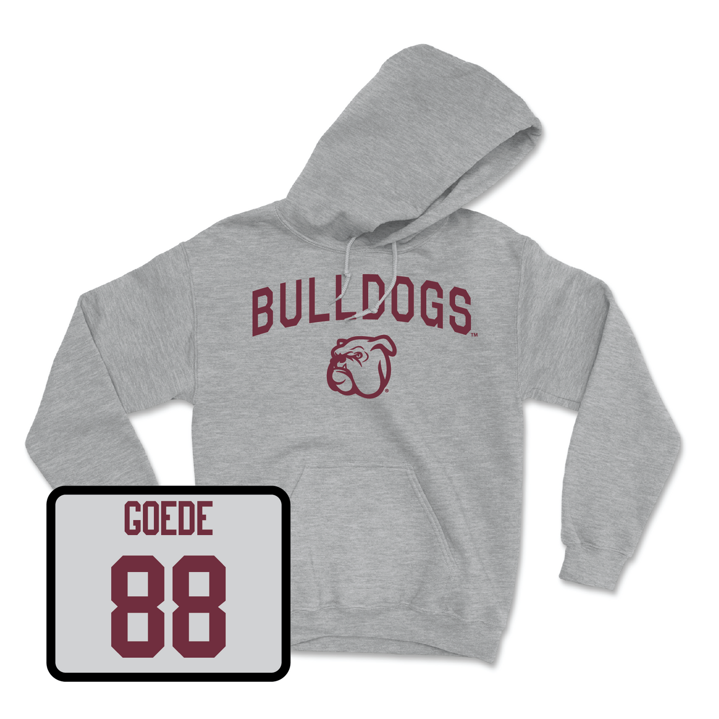 Sport Grey Football Bulldogs Hoodie X-Large / Ryland Goede | #88