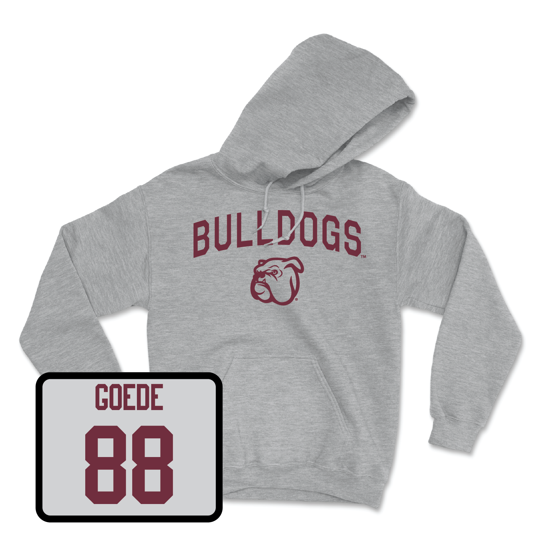 Sport Grey Football Bulldogs Hoodie Youth Small / Ryland Goede | #88