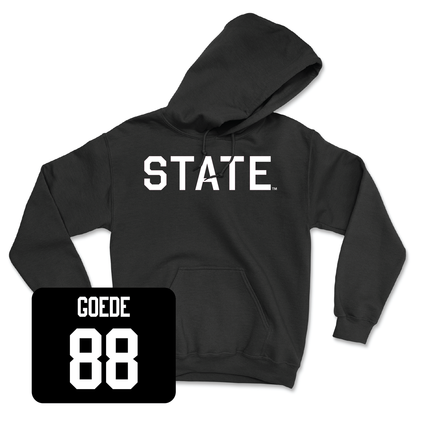 Black Football State Hoodie Youth Small / Ryland Goede | #88