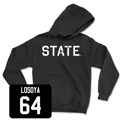 Black Football State Hoodie Youth Small / Steven Losoya | #64