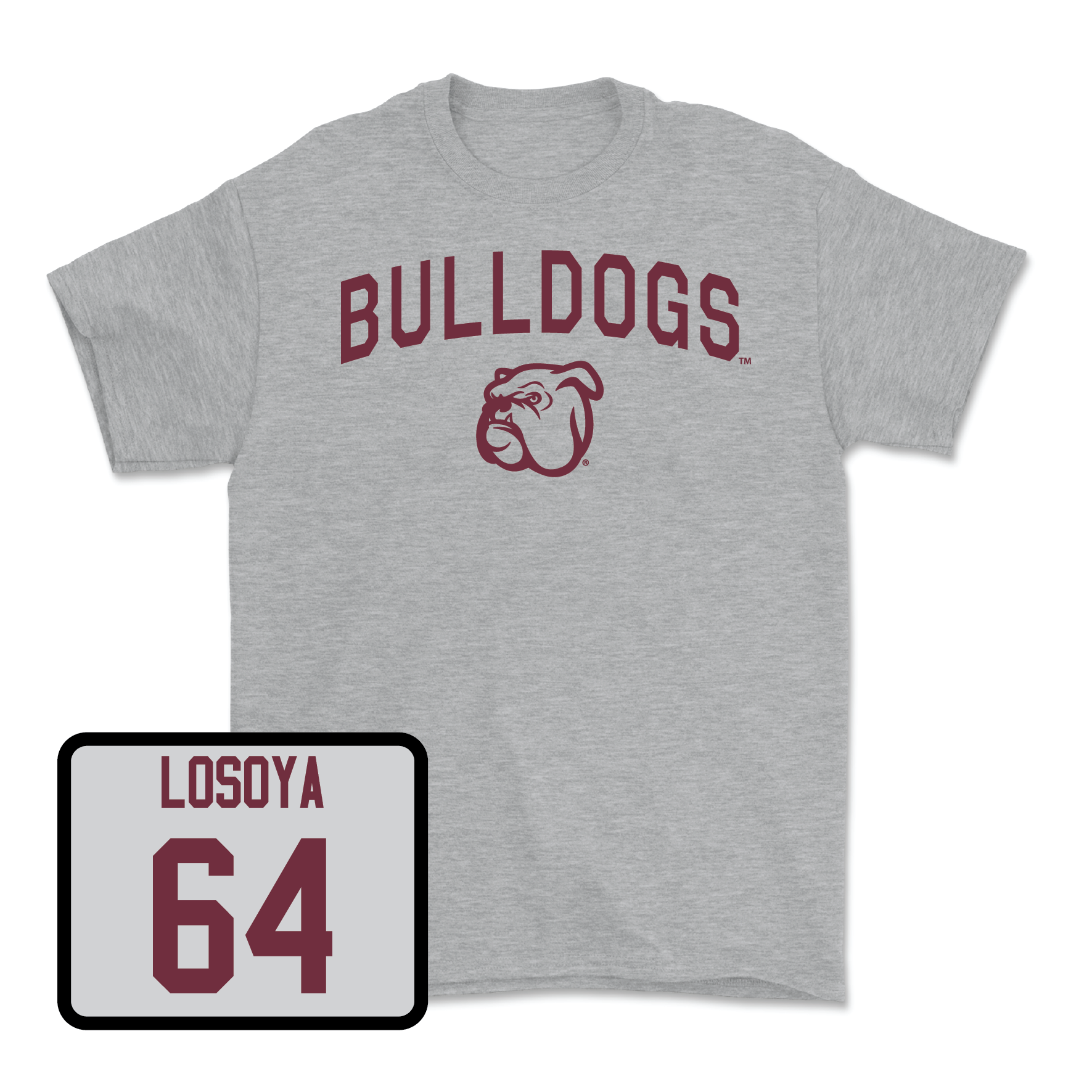 Sport Grey Football Bulldogs Tee Large / Steven Losoya | #64