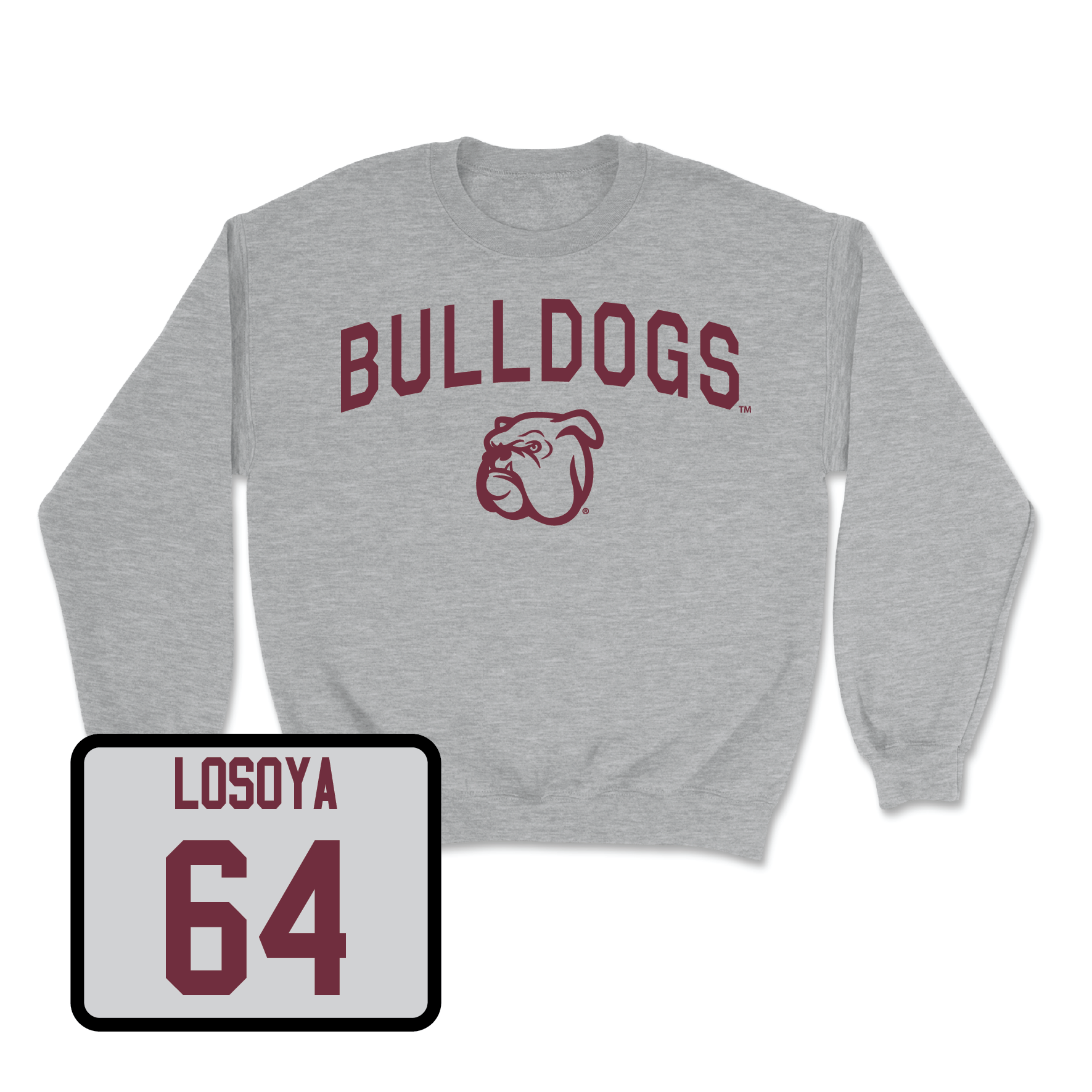Sport Grey Football Bulldogs Crew 3X-Large / Steven Losoya | #64
