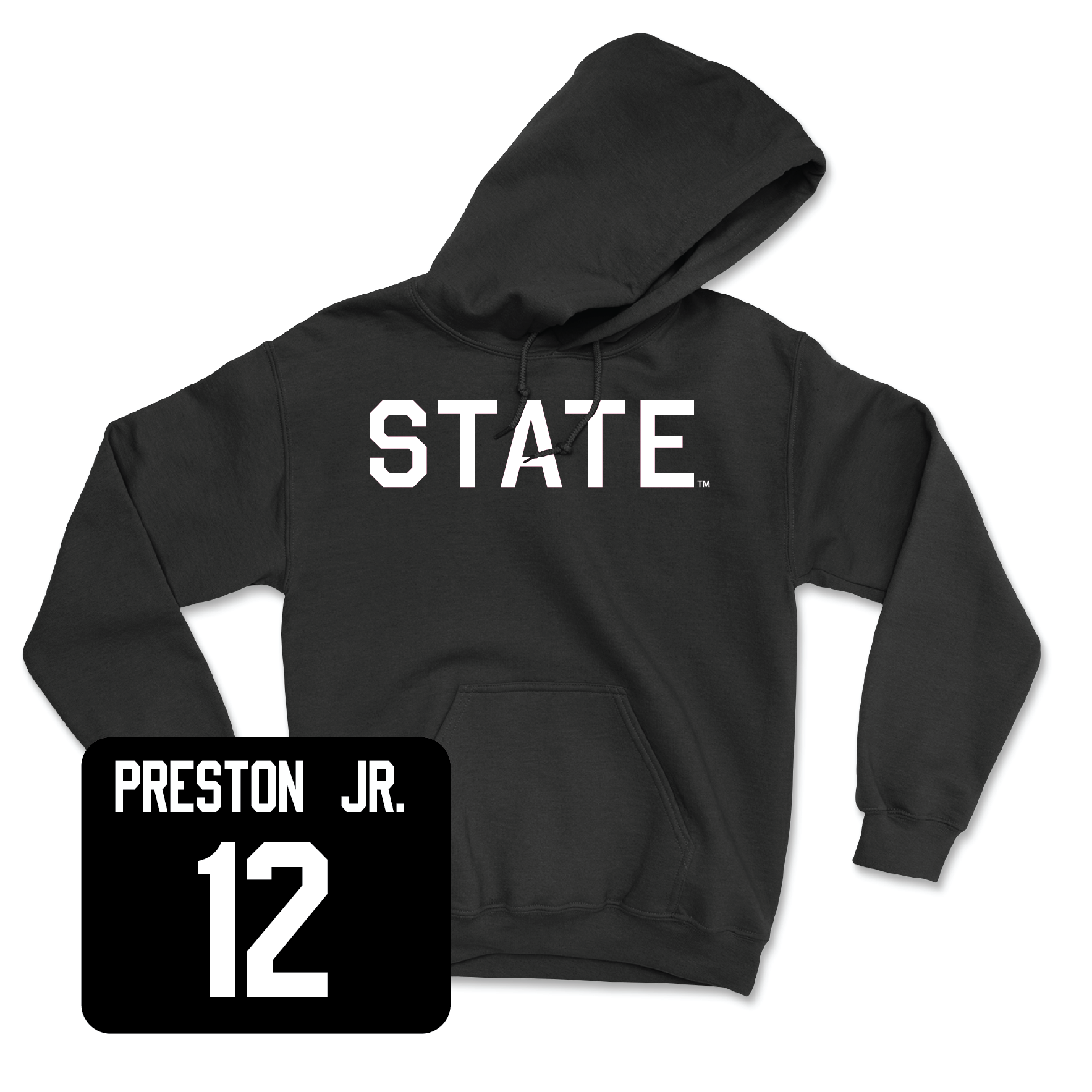Black Football State Hoodie 3X-Large / Shawn Preston Jr | #12