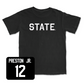 Black Football State Tee Youth Large / Shawn Preston Jr | #12