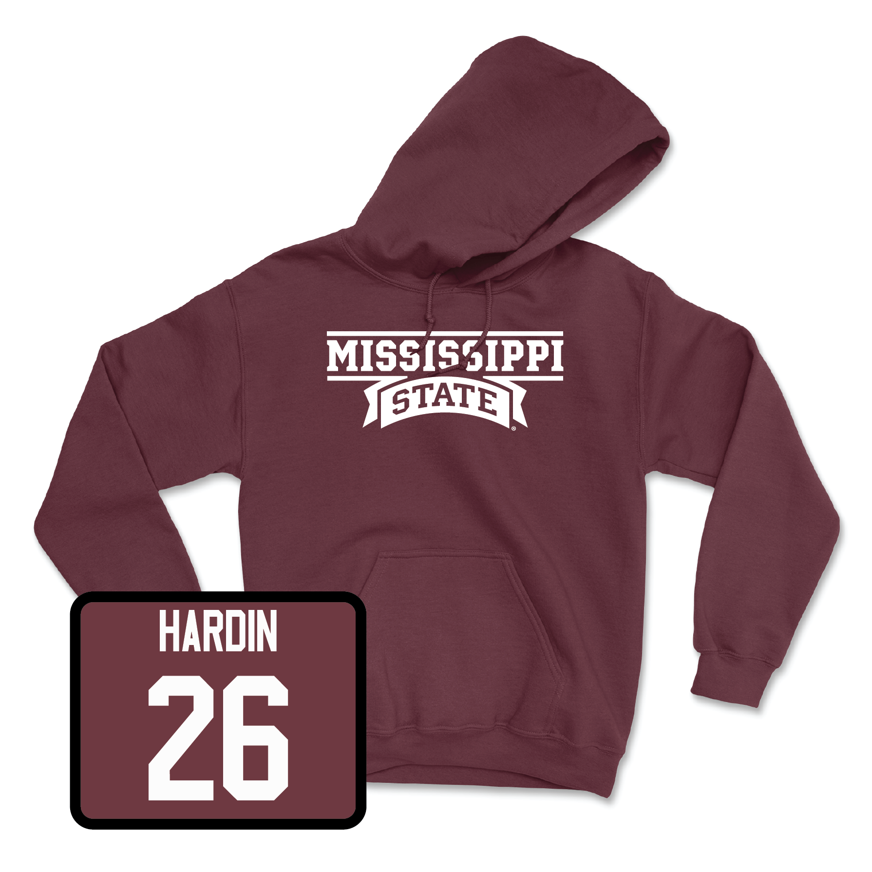Maroon Baseball Team Hoodie Youth Large / Tyson Hardin | #26
