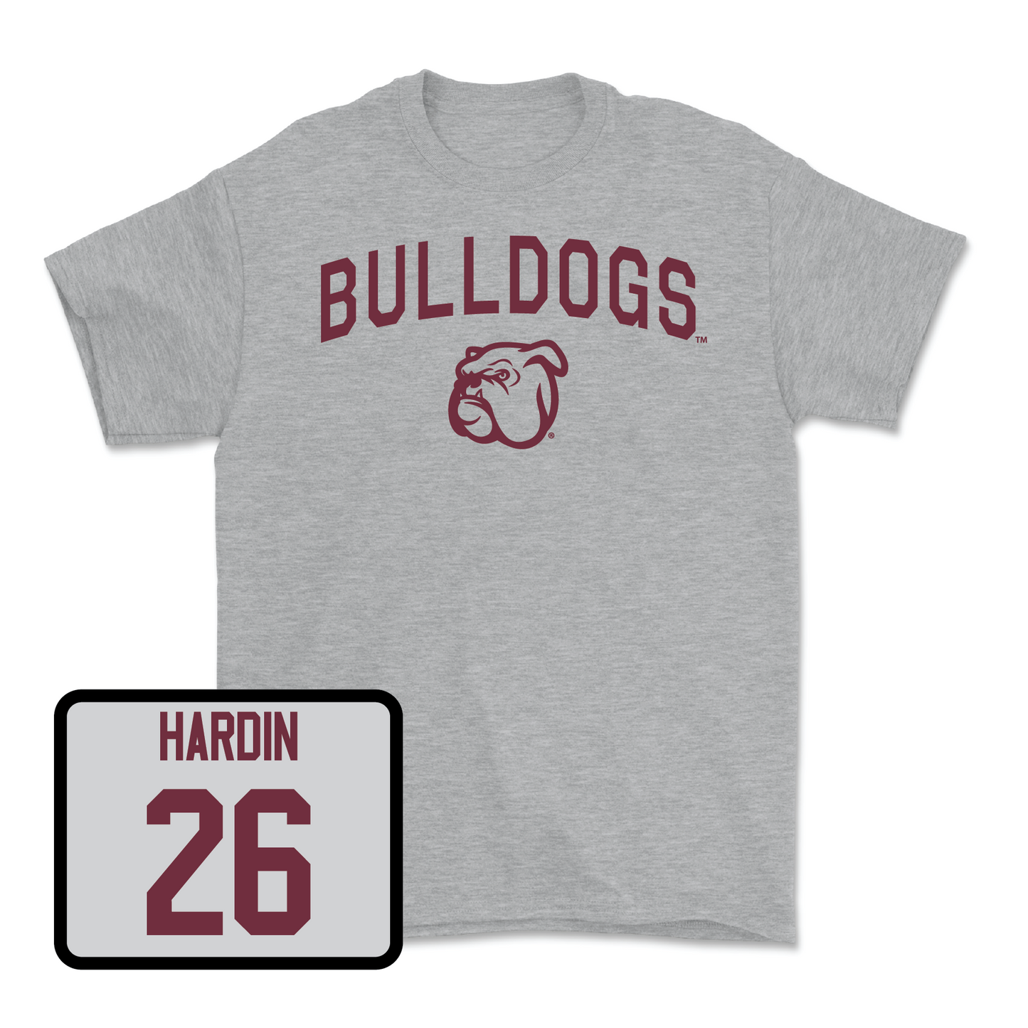 Sport Grey Baseball Bulldogs Tee Small / Tyson Hardin | #26