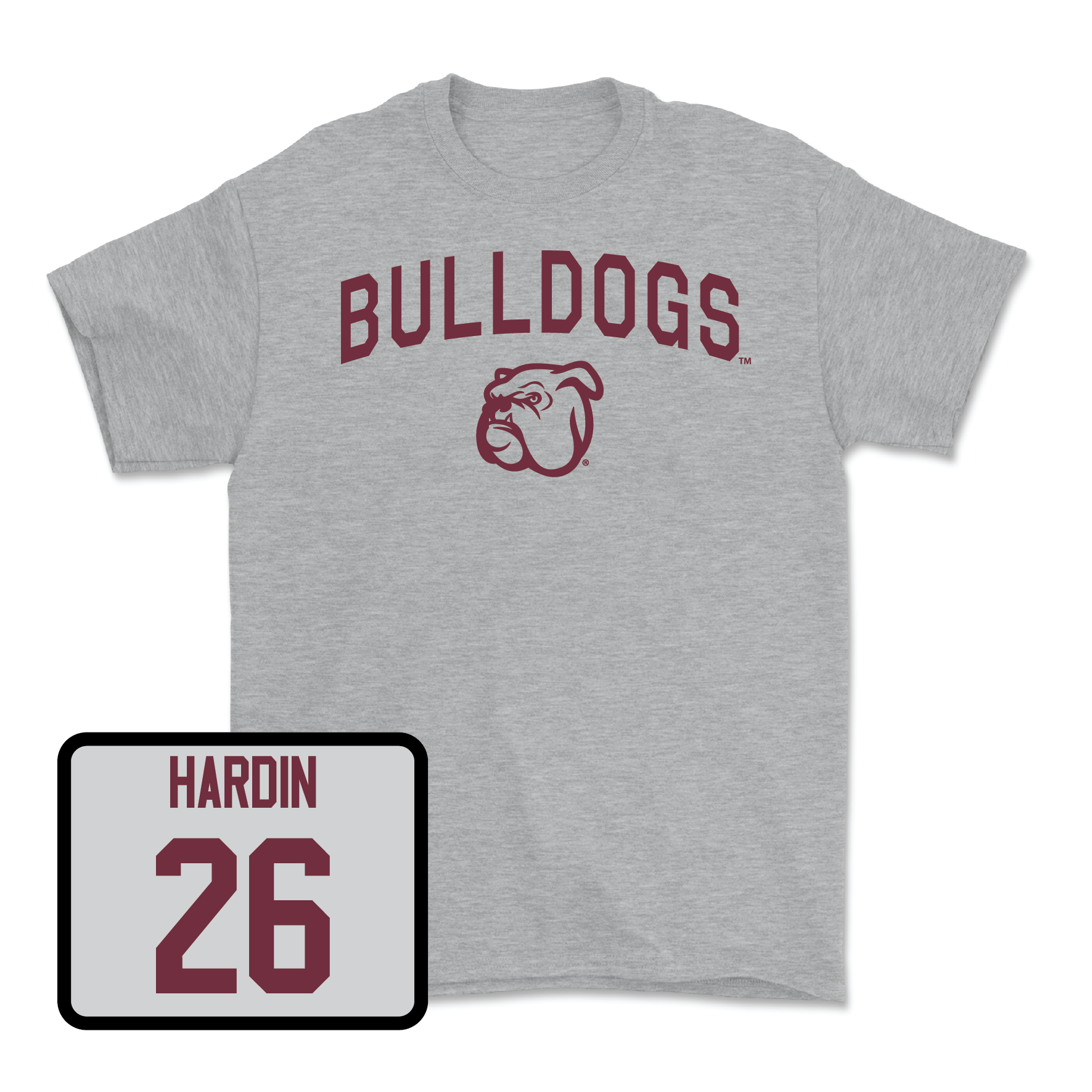 Sport Grey Baseball Bulldogs Tee X-Large / Tyson Hardin | #26