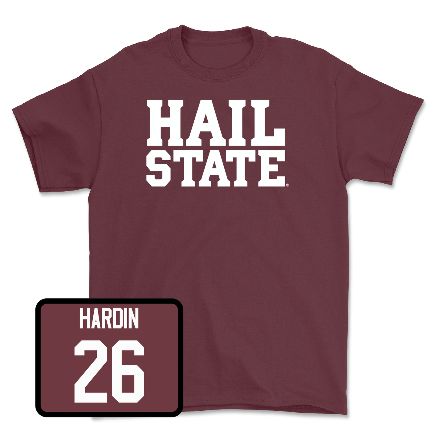 Maroon Baseball Hail Tee Small / Tyson Hardin | #26
