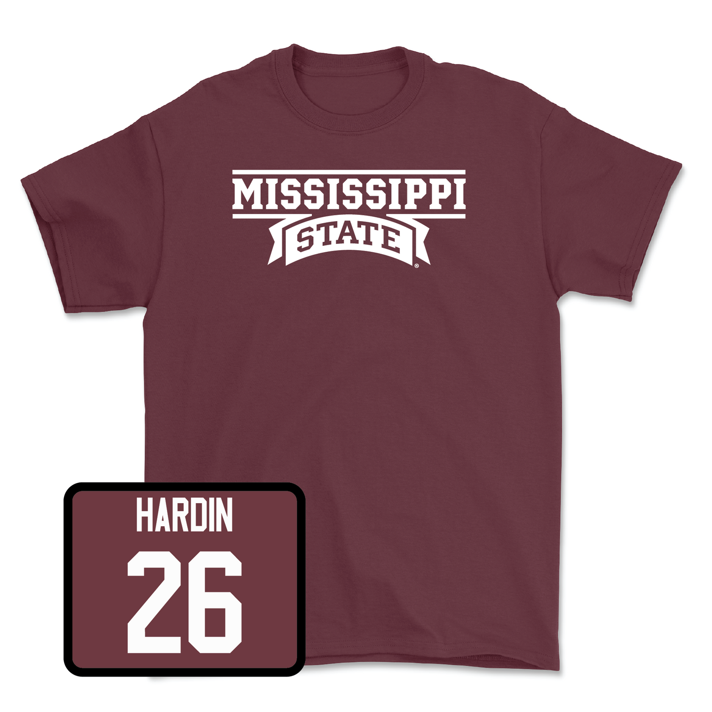 Maroon Baseball Team Tee Small / Tyson Hardin | #26