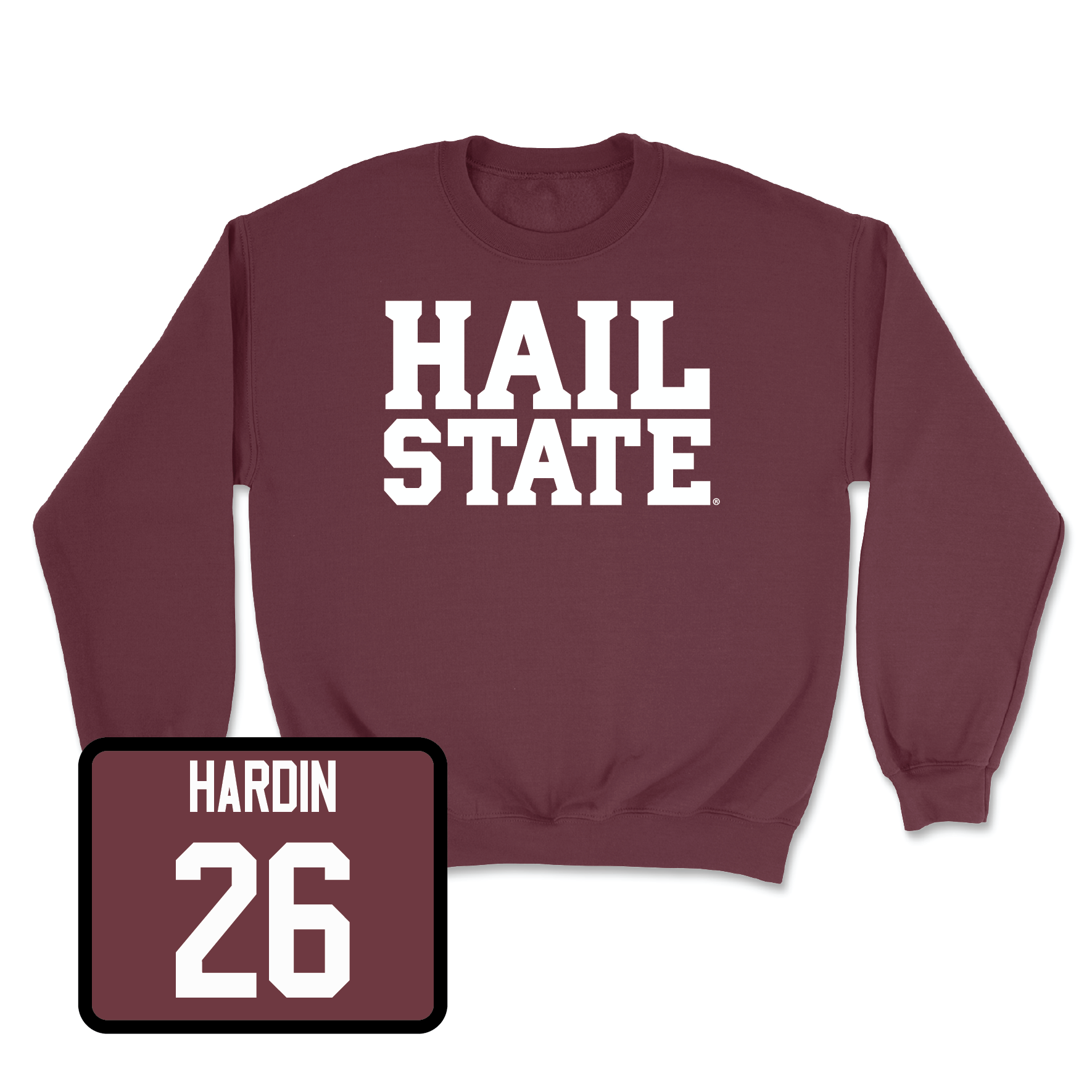 Maroon Baseball Hail Crew Youth Large / Tyson Hardin | #26