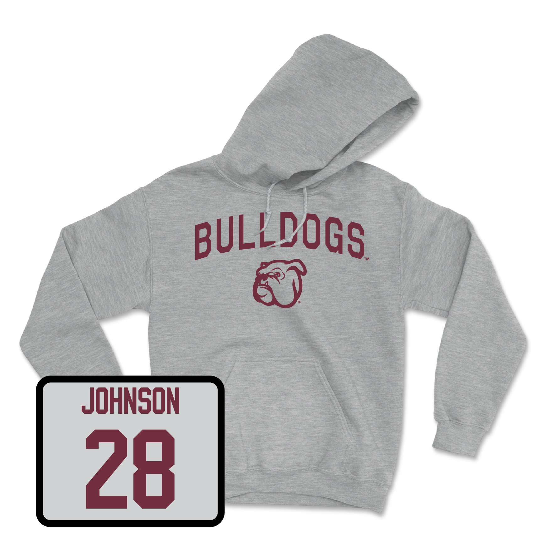 Sport Grey Football Bulldogs Hoodie Small / Tanner Johnson | #28