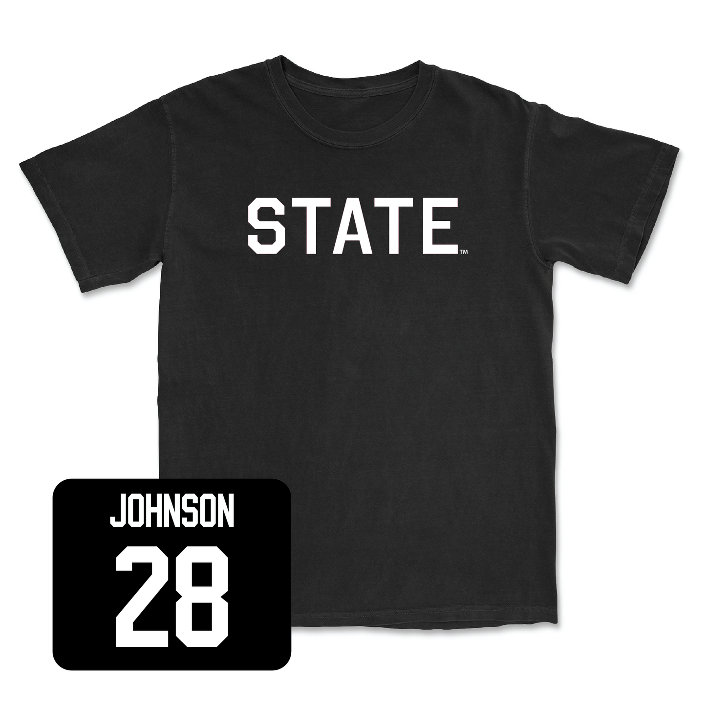 Black Football State Tee Medium / Tanner Johnson | #28