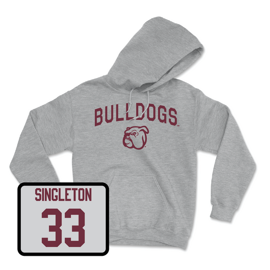 Sport Grey Football Bulldogs Hoodie Youth Small / Trent Singleton | #33