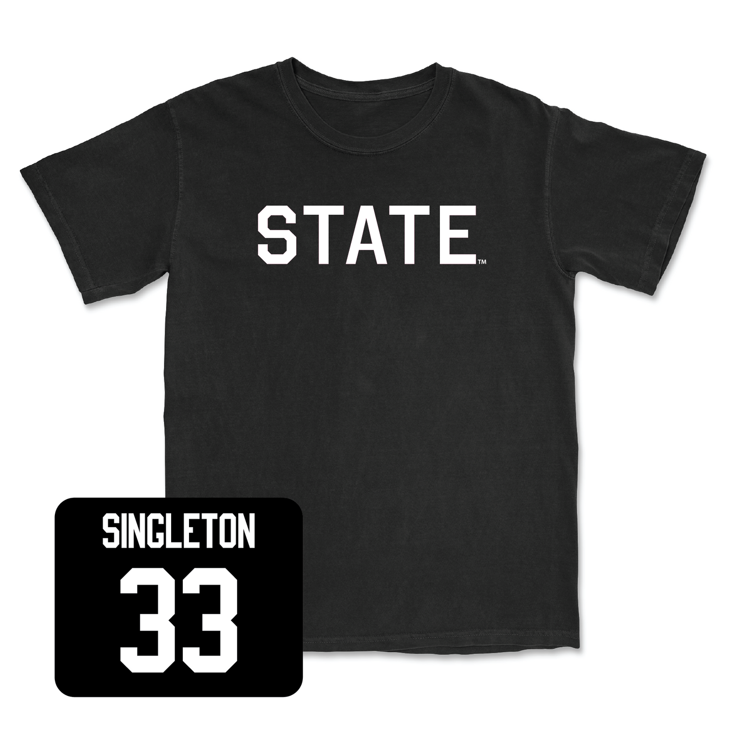 Black Football State Tee Medium / Trent Singleton | #33