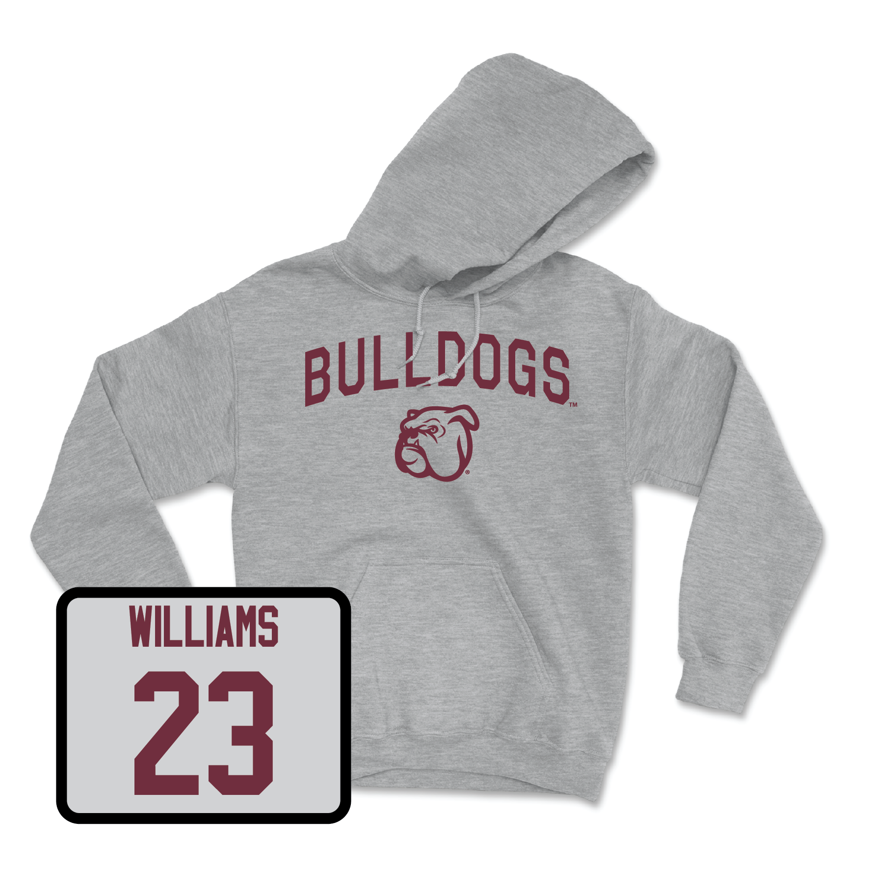 Sport Grey Football Bulldogs Hoodie Medium / Trevion Williams | #23