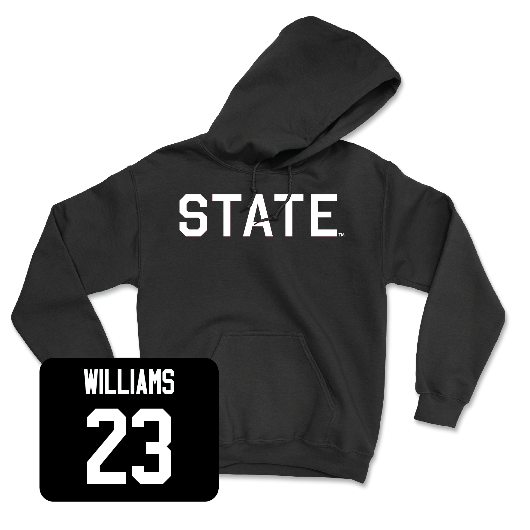 Black Football State Hoodie Large / Trevion Williams | #23