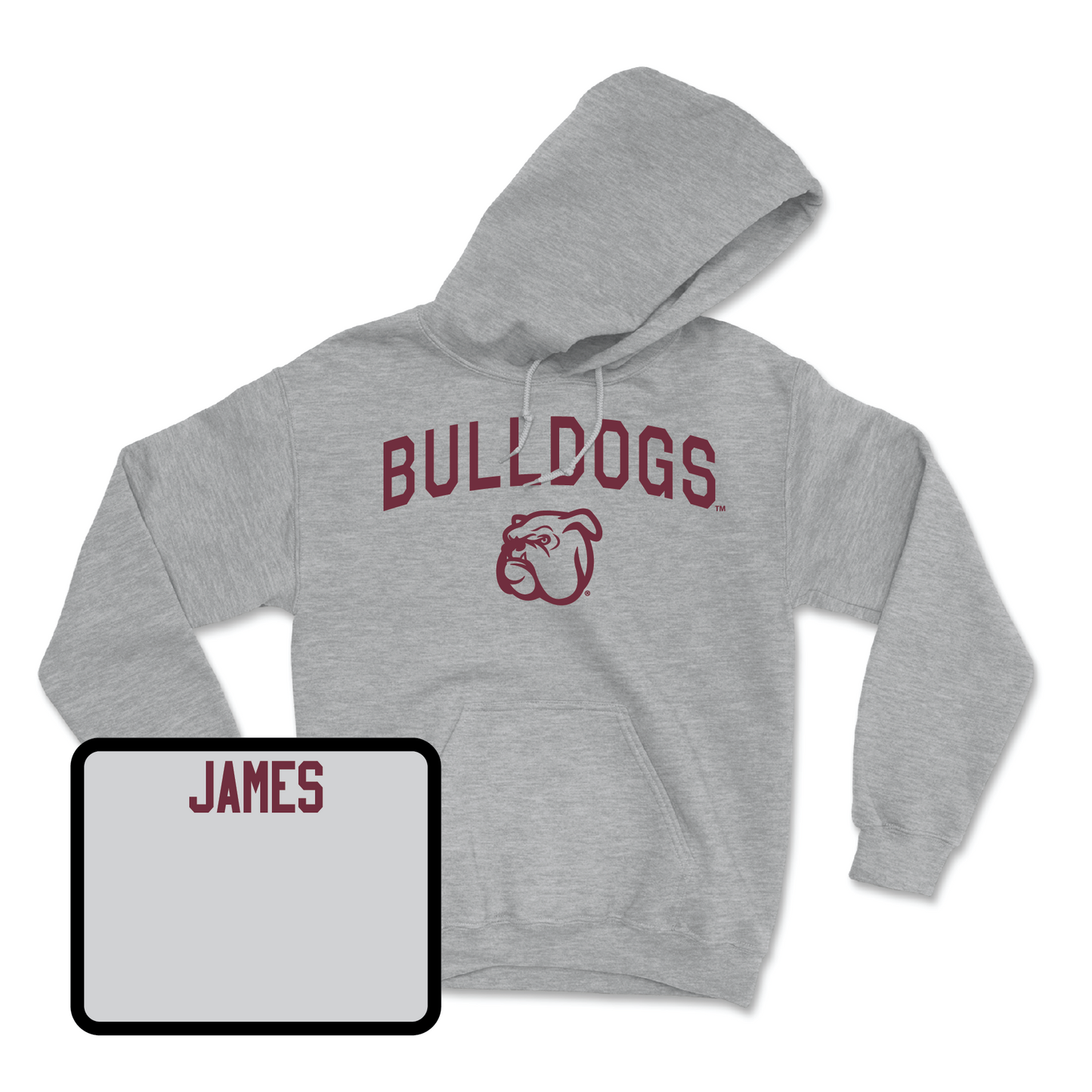 Sport Grey Football Bulldogs Hoodie Small / Will James | #