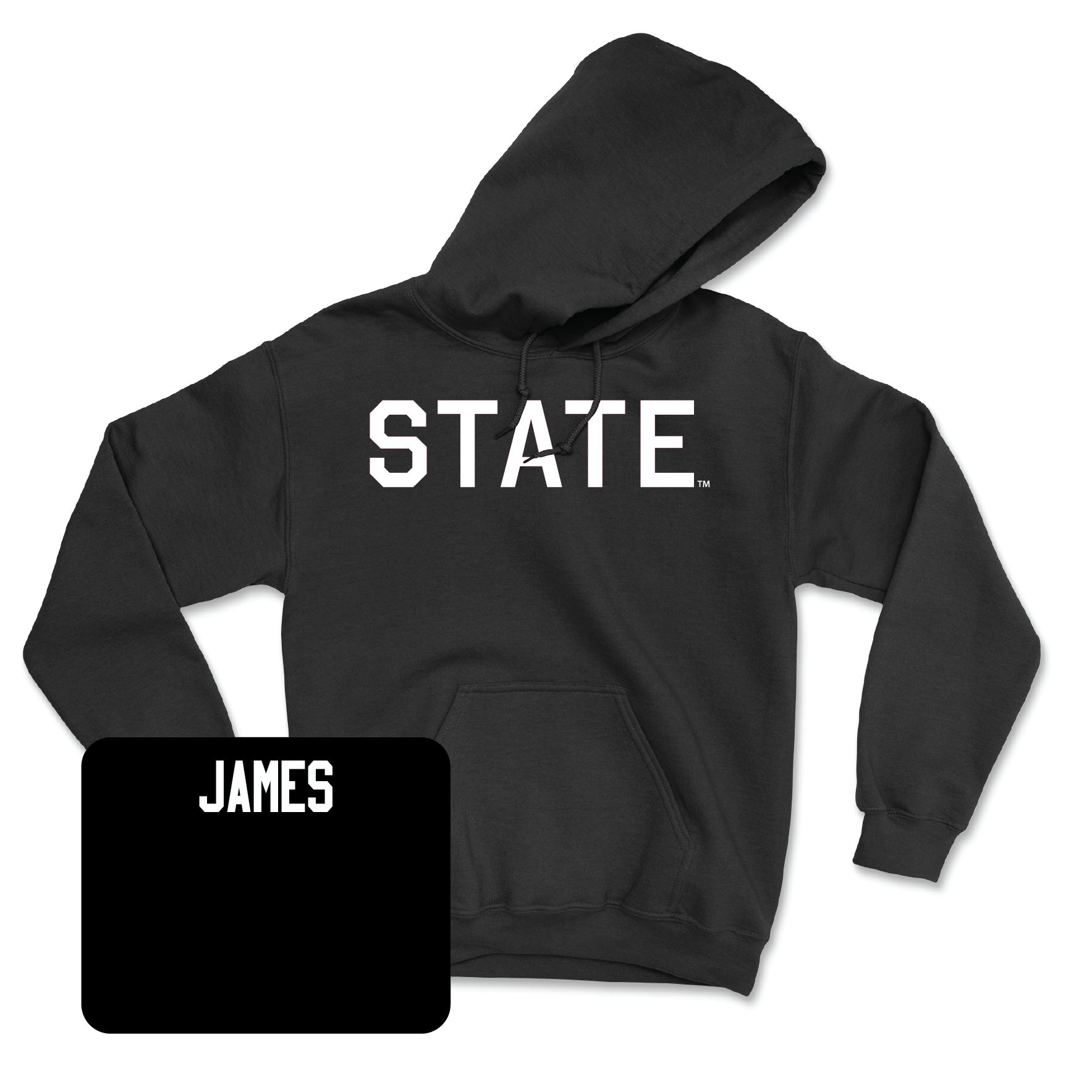 Black Football State Hoodie Large / Will James | #