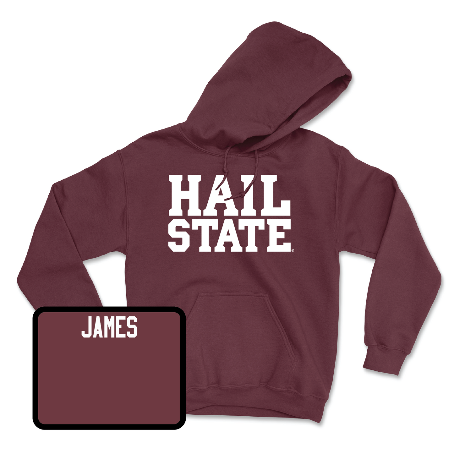 Maroon Football Hail Hoodie Youth Large / Will James | #