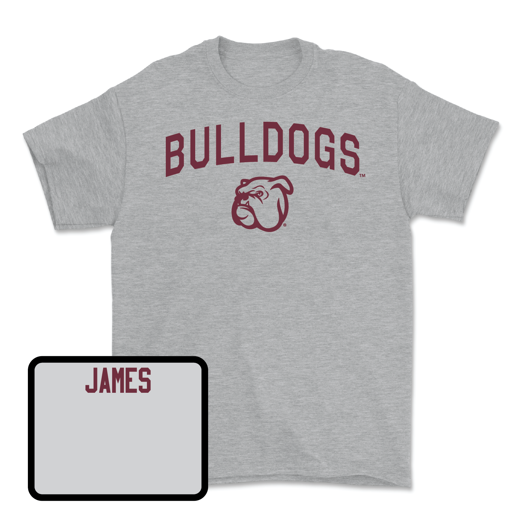 Sport Grey Football Bulldogs Tee Youth Large / Will James | #