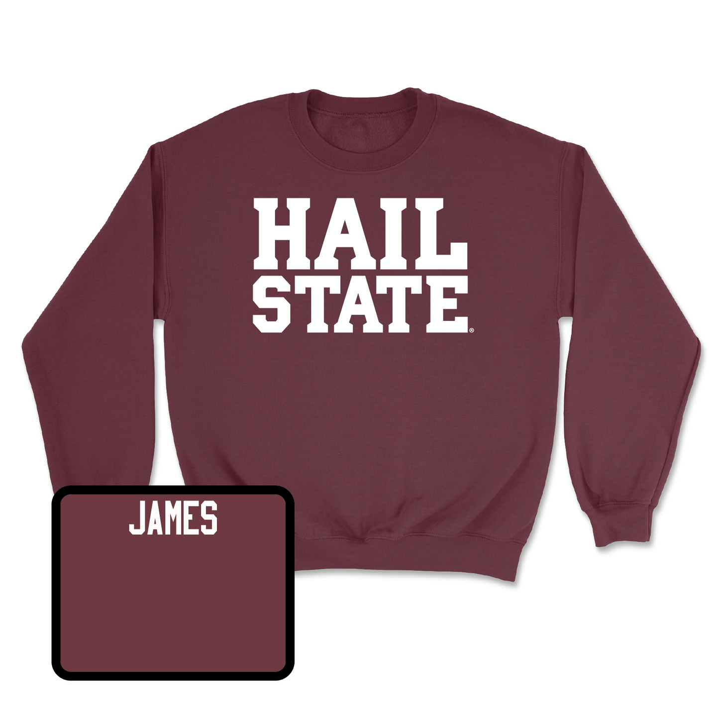 Maroon Football Hail Crew Youth Large / Will James | #