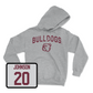 Sport Grey Football Bulldogs Hoodie Medium / Wykece Johnson | #20