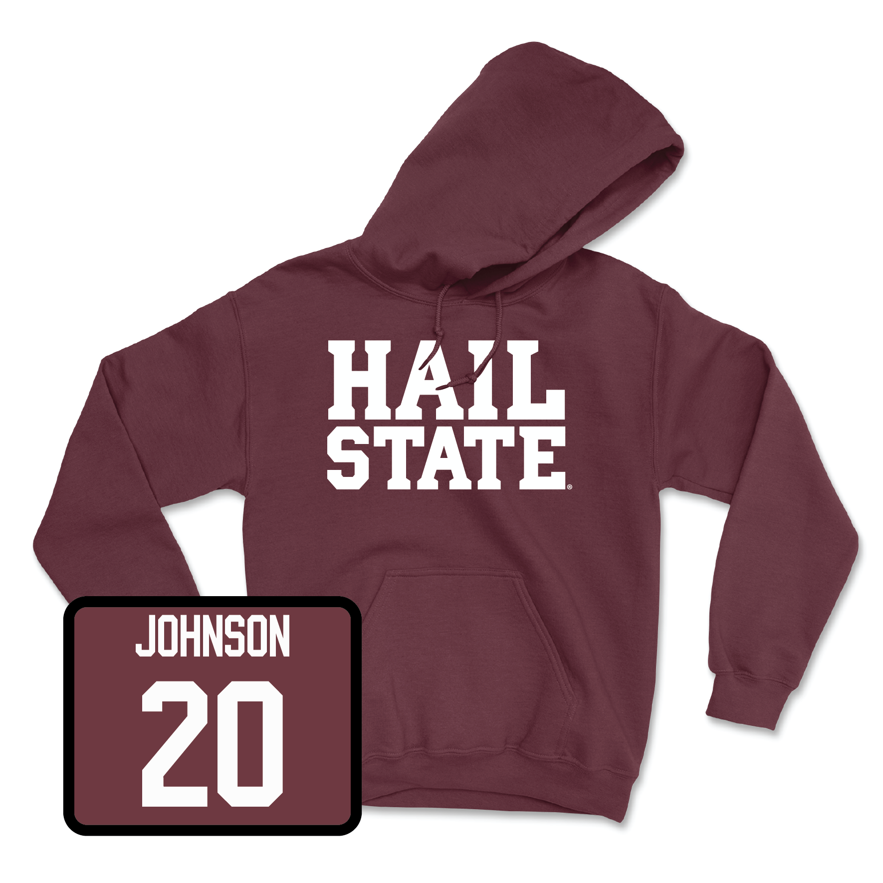 Maroon Football Hail Hoodie 2X-Large / Wykece Johnson | #20