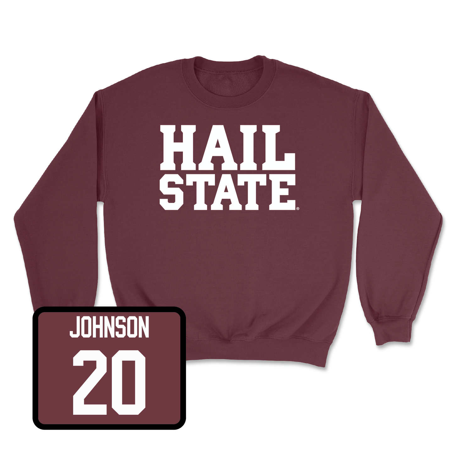 Maroon Football Hail Crew Large / Wykece Johnson | #20