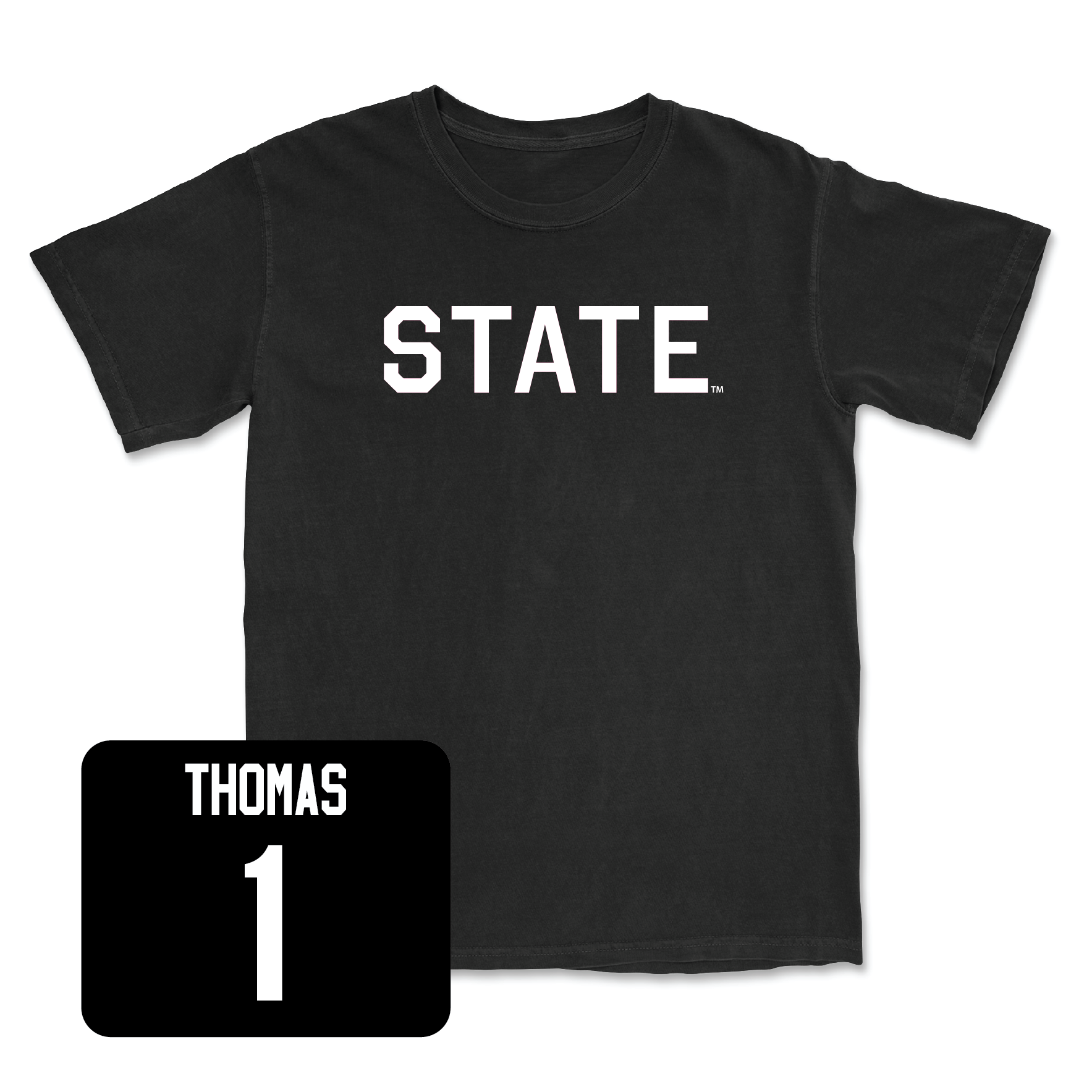 Black Football State Tee Large / Zavion Thomas | #1