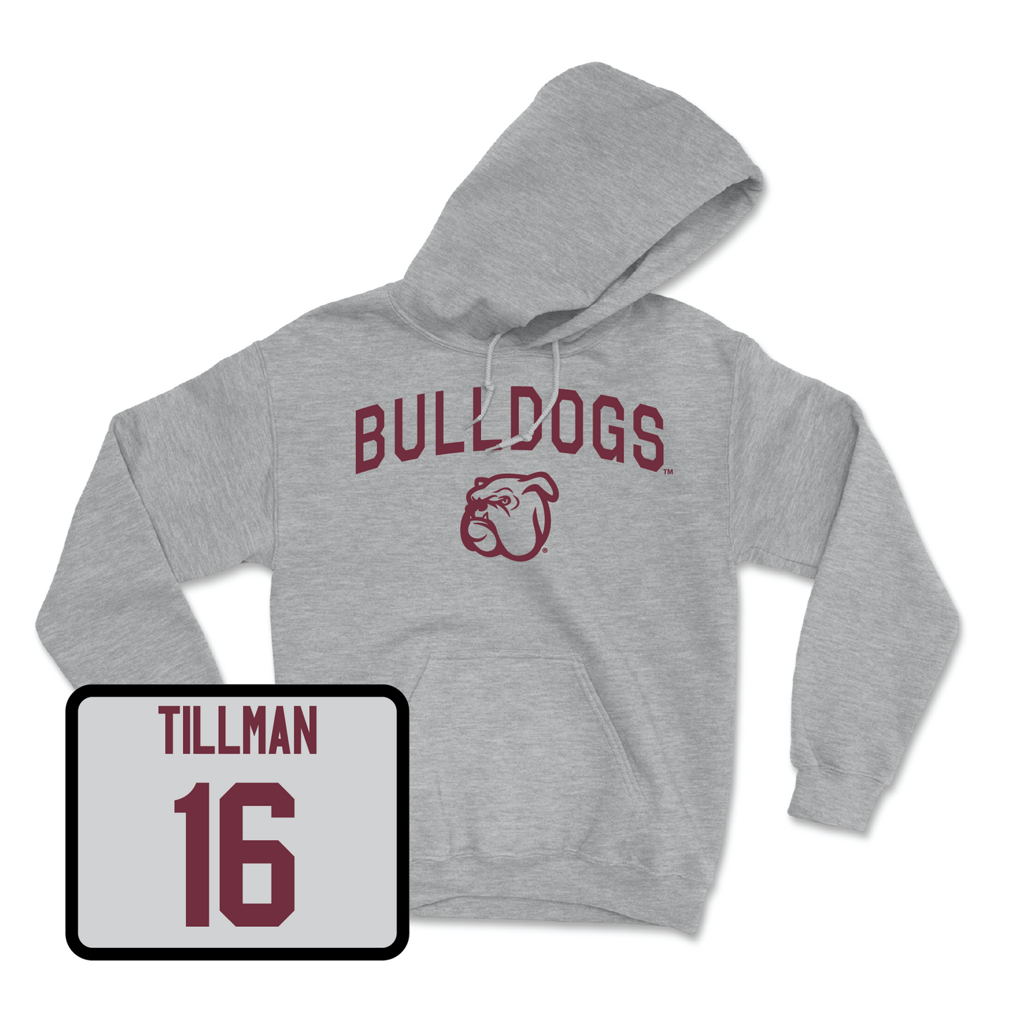 Sport Grey Football Bulldogs Hoodie Small / Zakari Tillman | #16