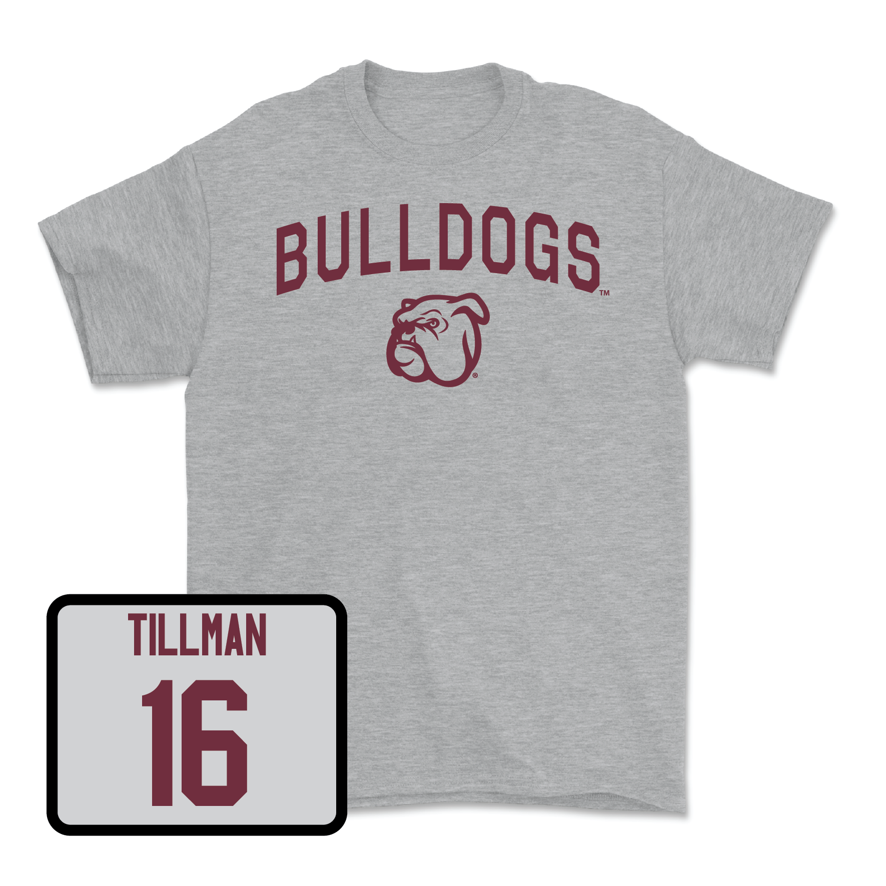 Sport Grey Football Bulldogs Tee Medium / Zakari Tillman | #16