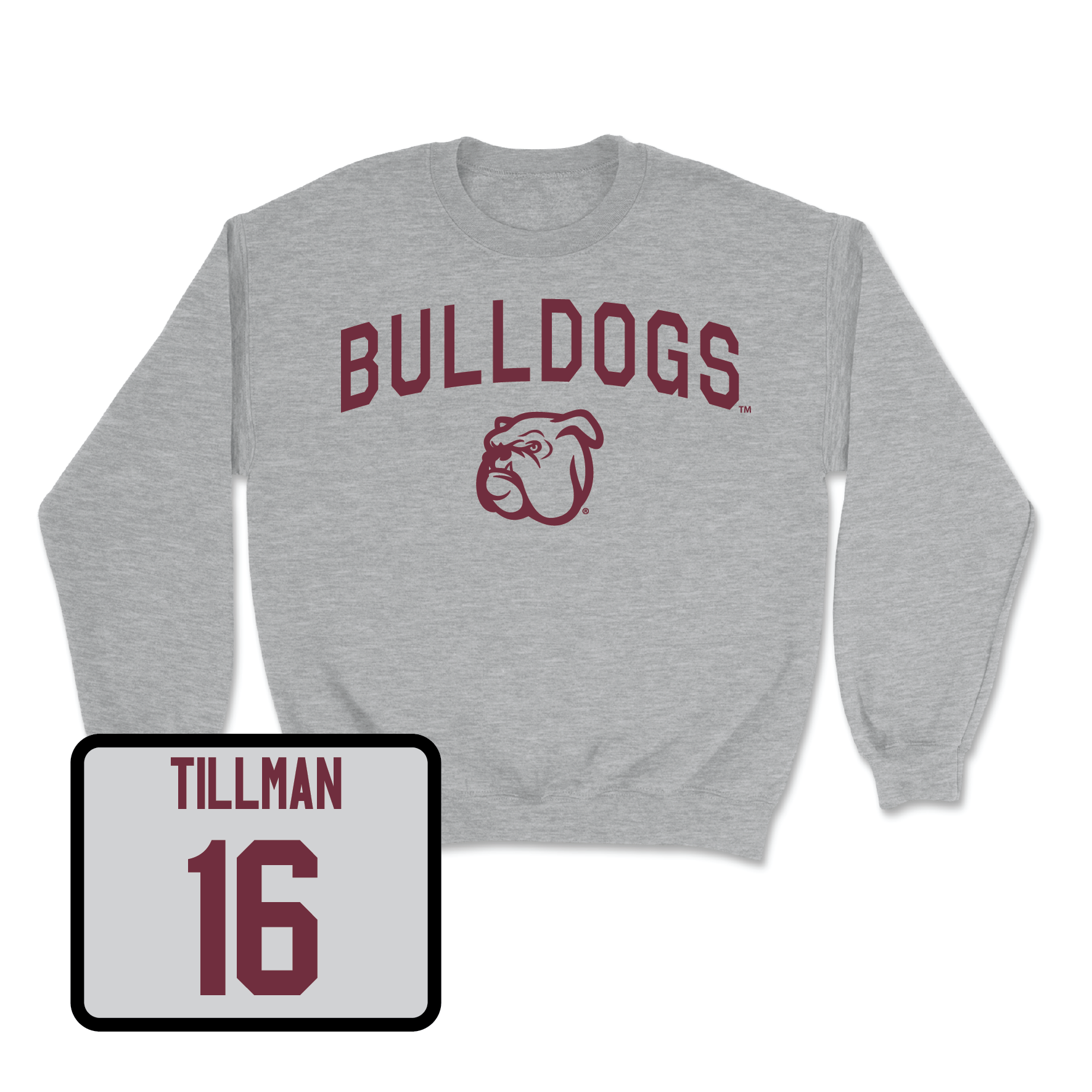 Sport Grey Football Bulldogs Crew Small / Zakari Tillman | #16
