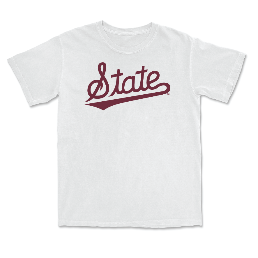 Baseball White Script Comfort Colors Tee - Bradley Loftin