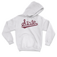 Baseball White Script Hoodie - Nate Chester