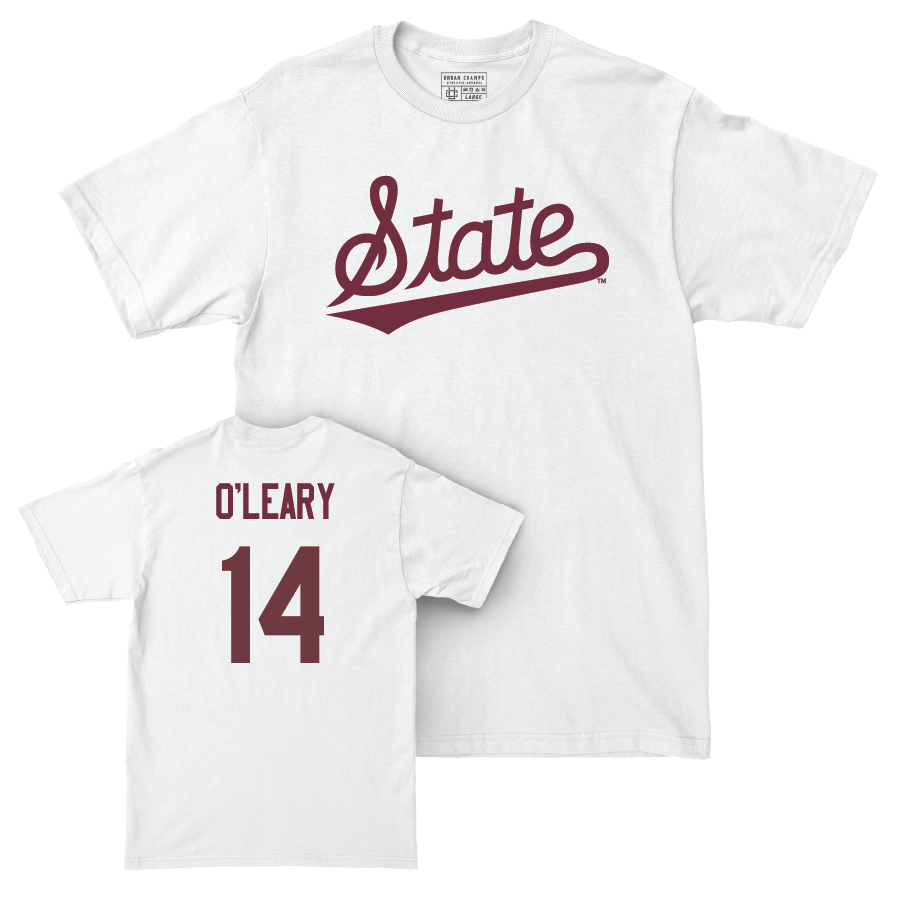 Baseball White Script Comfort Colors Tee  - Cade O’Leary