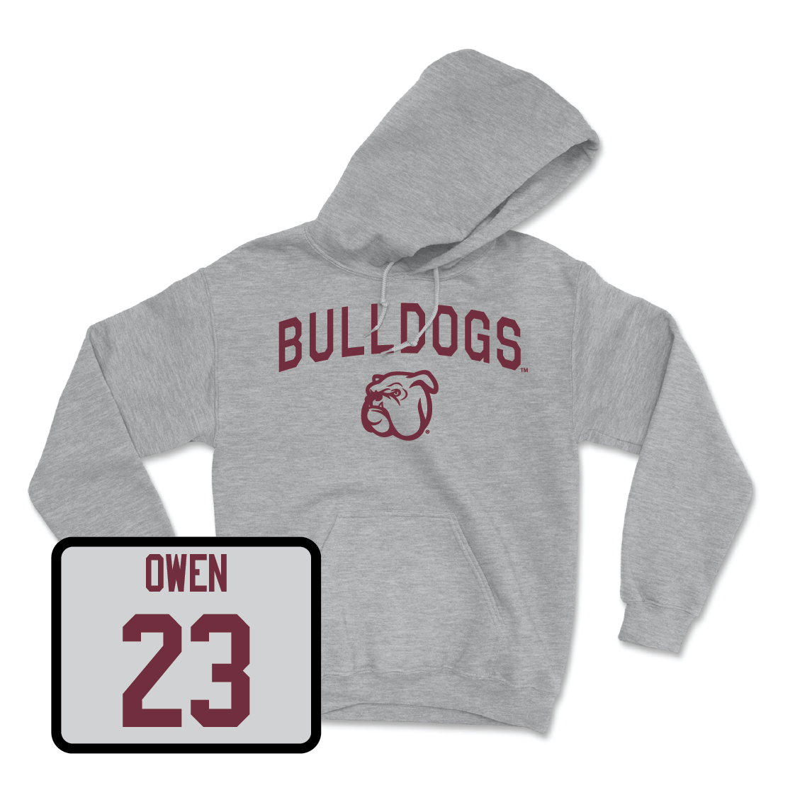 Sport Grey Baseball Bulldogs Hoodie  - Jackson Owen