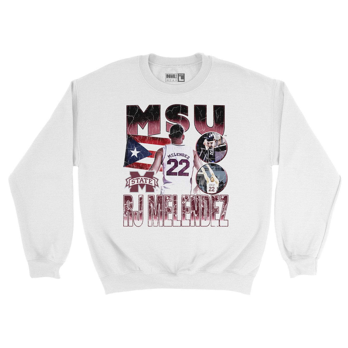 EXCLUSIVE RELEASE: RJ Melendez 90s Graphic White Crew