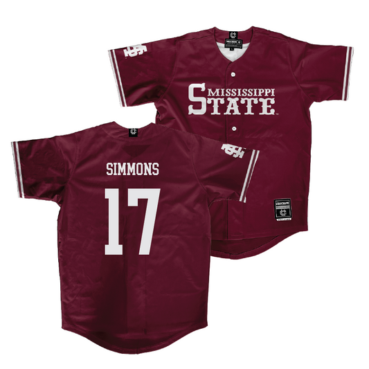 Mississippi State Baseball Maroon Jersey  - Stone Simmons