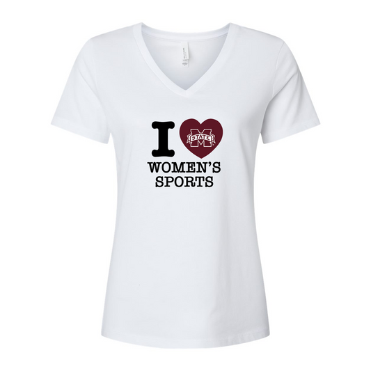 EXCLUSIVE RELEASE: I Love Women's Sports V-Neck Tee