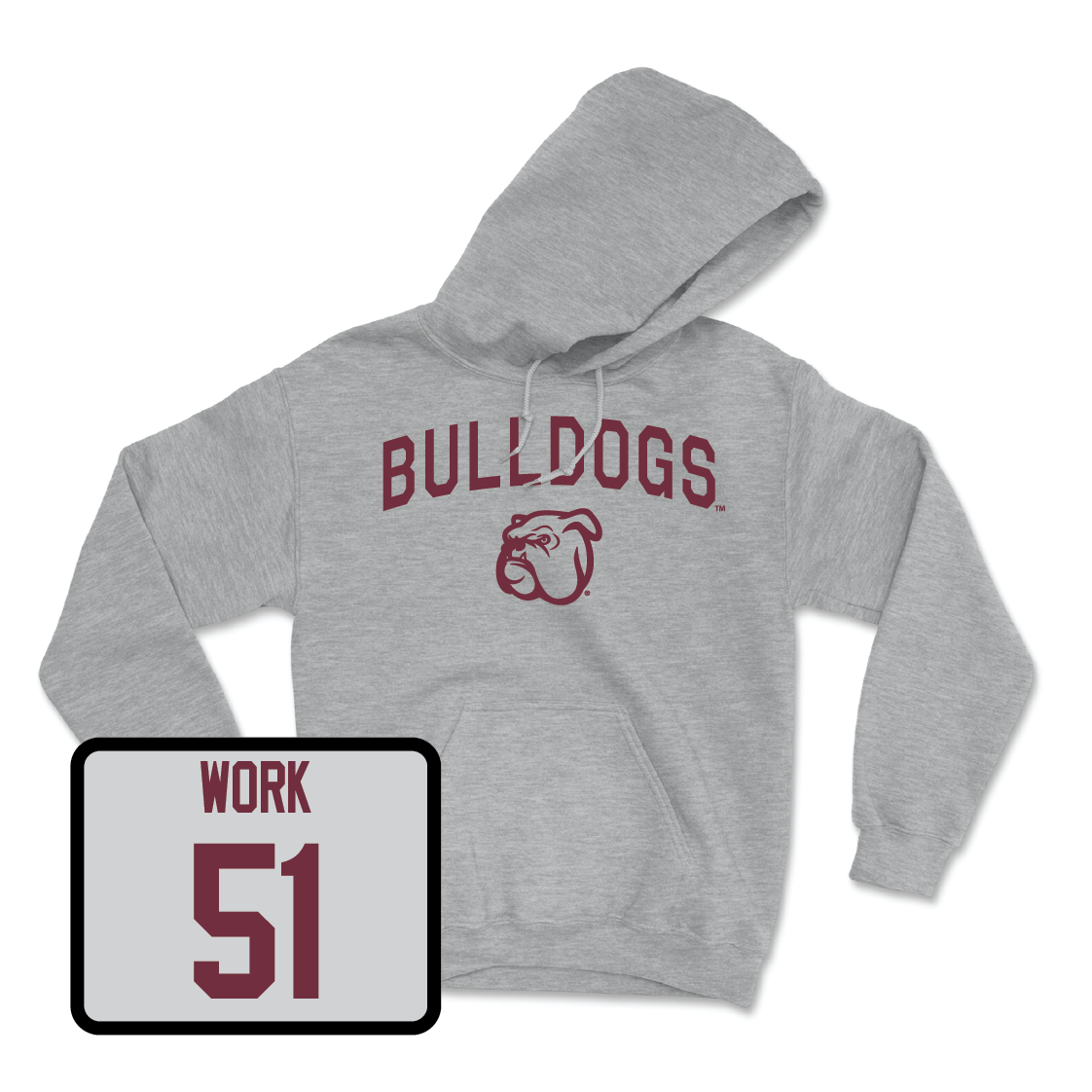 Sport Grey Football Bulldogs Hoodie - Luke Work