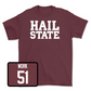 Maroon Football Hail Tee - Luke Work