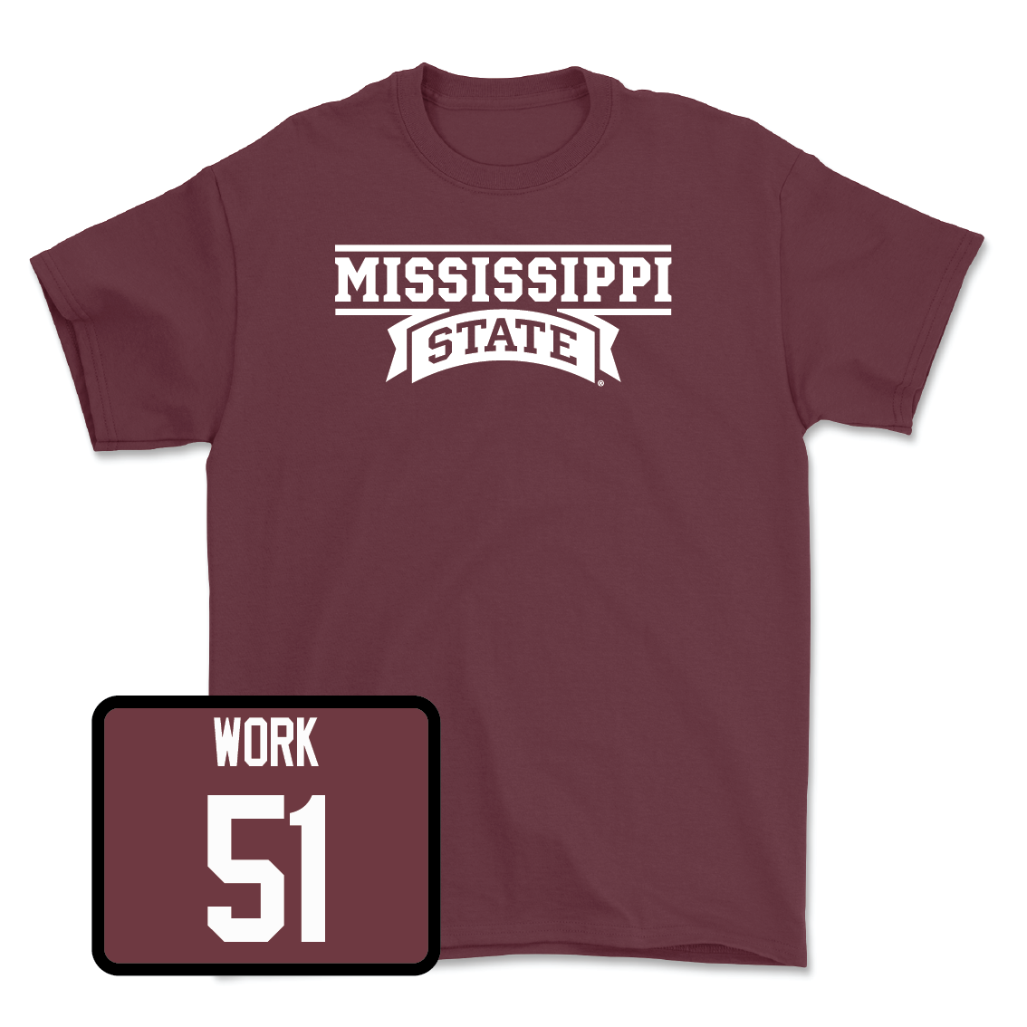 Maroon Football Team Tee - Luke Work