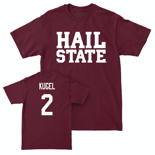 Maroon Men's Basketball Hail Tee  - Riley Kugel