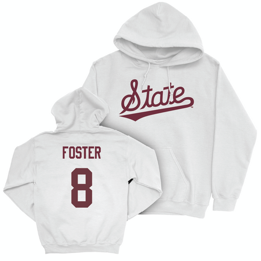 Baseball White Script Hoodie  - Charlie Foster