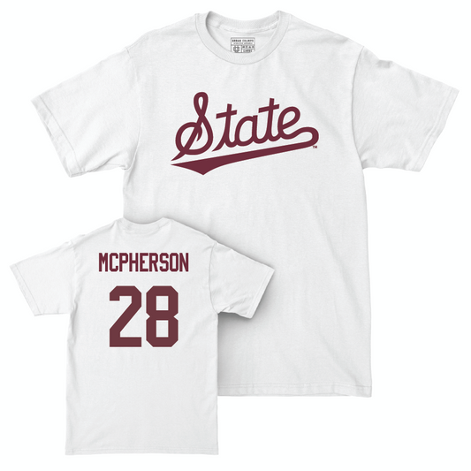 Baseball White Script Comfort Colors Tee  - Ryan McPherson