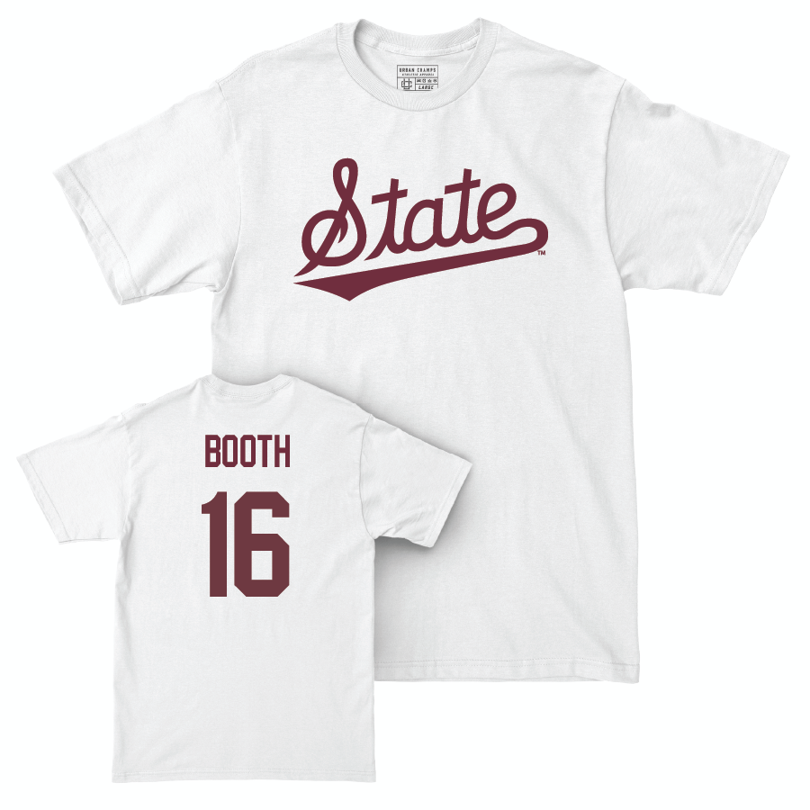 Baseball White Script Comfort Colors Tee  - Braden Booth