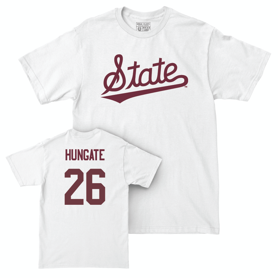 Baseball White Script Comfort Colors Tee  - Chase Hungate